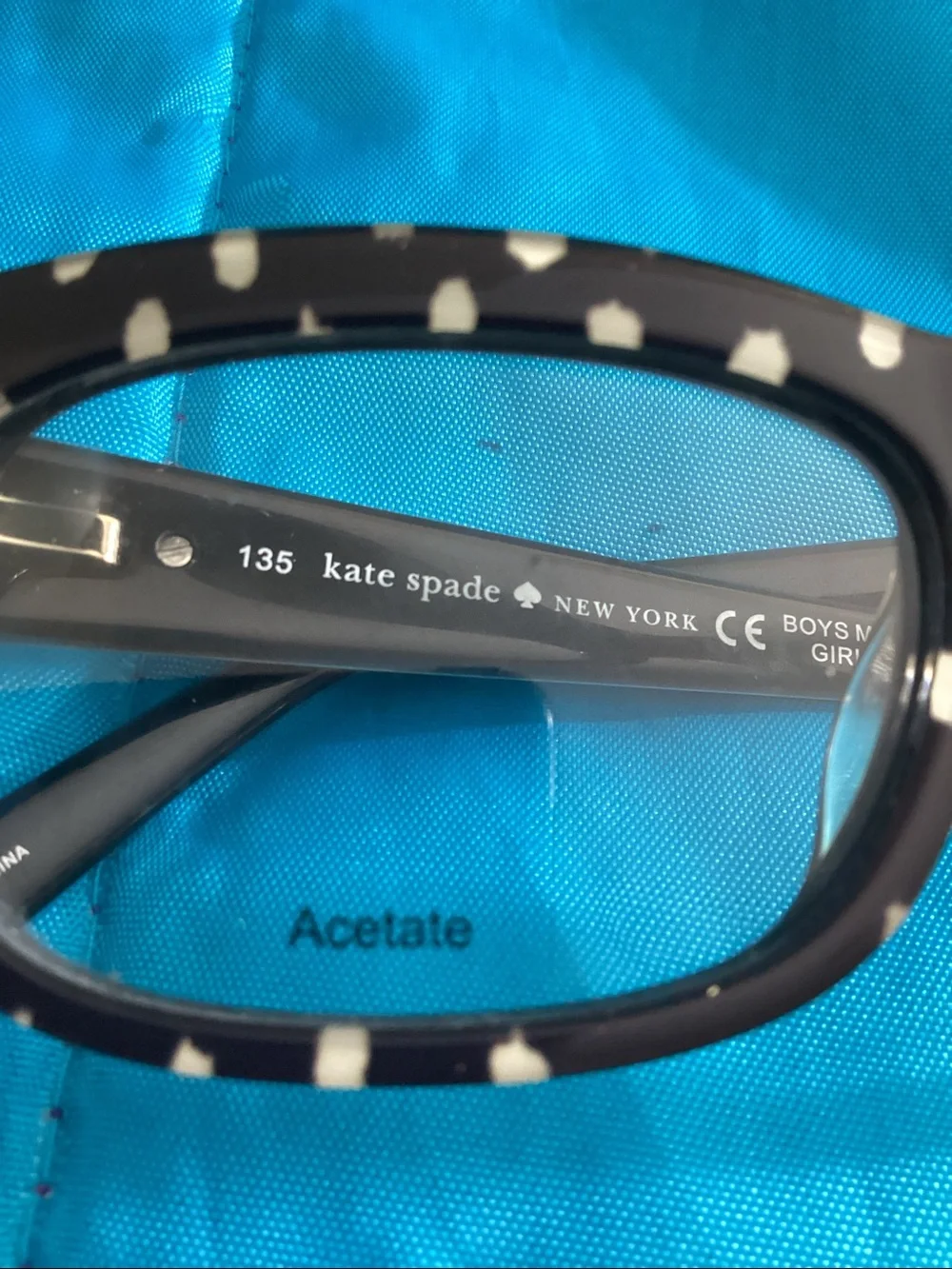 kate spade Black Polka Dot Eyeglasses